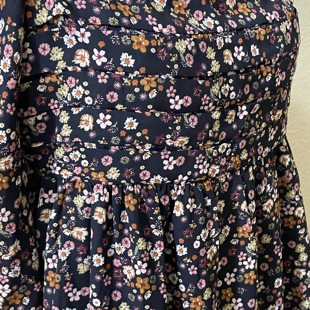 Francesca’s Dress Mi Ami Floral Sweetheart Mini Milkmaid Sz L - Picture 5 of 12